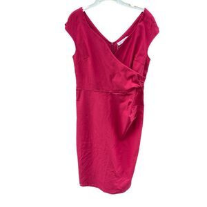 NWT MUXXN Boutique size 2X ( runs small) retro Ponte’ knit faux wrap dress.